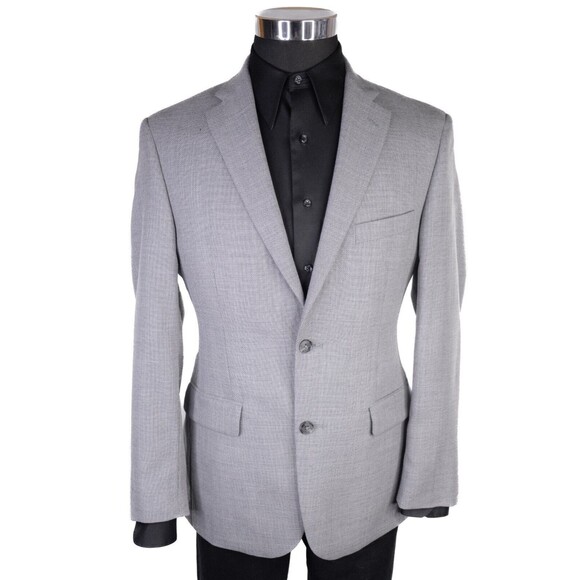 Jos A Bank 40R Tailored Fit Traveler Sport Coat Blazer Jacket Wool 2 Button EUC - Picture 2 of 14